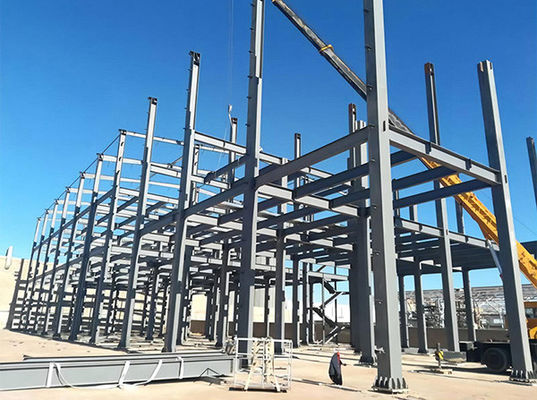Vinnige installatie Prefab metalen gebouwen Verfcoating gegalvaniseerd