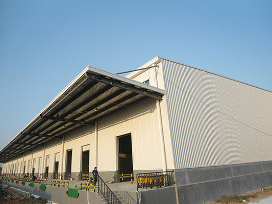 Aanpasbare staalconstructie magazijn gegalvaniseerd staal magazijn geprefabriceerde gebouwen