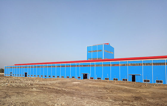 Gelast H-vorm lichtgewicht staal frame constructie voor industriële werkplaats